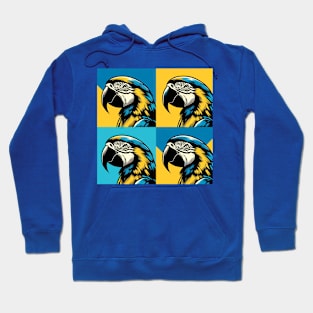 Pop Blue And Yellow Macaw Art - Cool Birds Hoodie